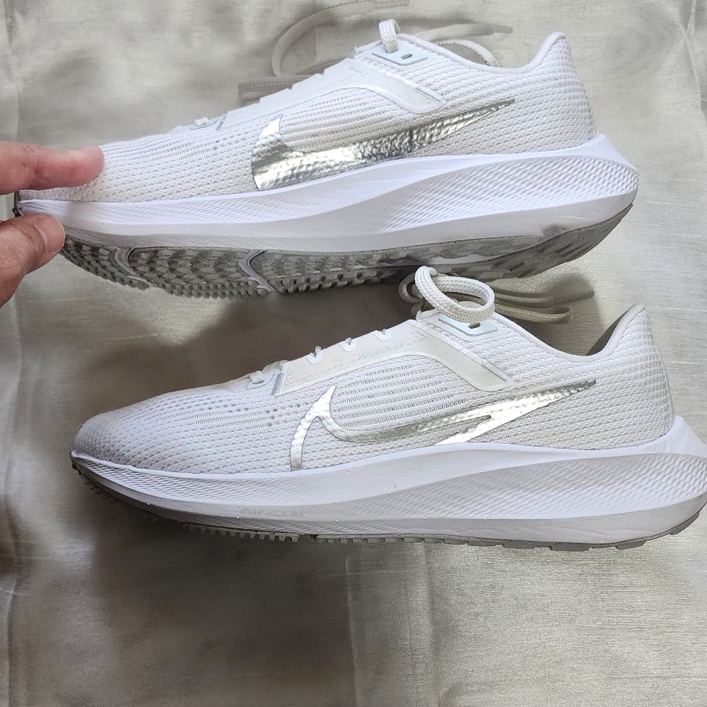 Nike Running Air Zoom Pegasus 40 sneakers in triple white